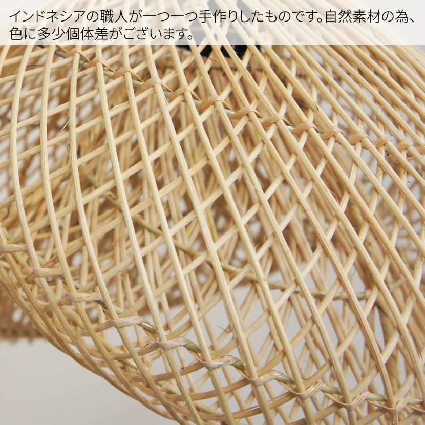 アジアンライト アジアンペンダントライト アジアン天井ライト アジアンランプ アジアン照明 吊下げライト アジアン家具 バリ雑貨 ラタンランプ 直径40cmの画像