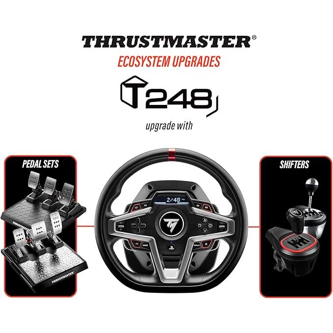 【Playstation公式ライセンス】Thrustmaster スラストマスター ハンコン T248 グランツーリスモ PS5 PS4 PC ハンドルコントローラー  ペダルセット 国内正規品 | THRUSTMASTER | 04