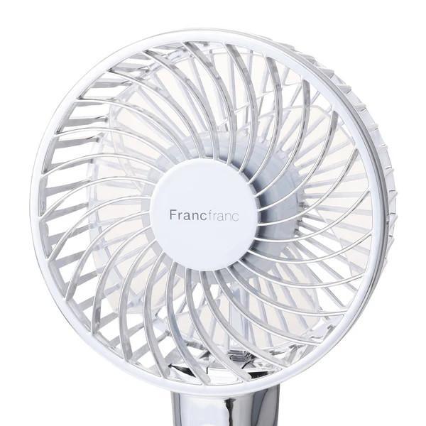 Francfranc フランフラン フレ ハンディファン  ウェーブ シルバー 扇風機 携帯扇風機 手持ち扇風機 卓上扇風機 2025年 | Francfranc | 04