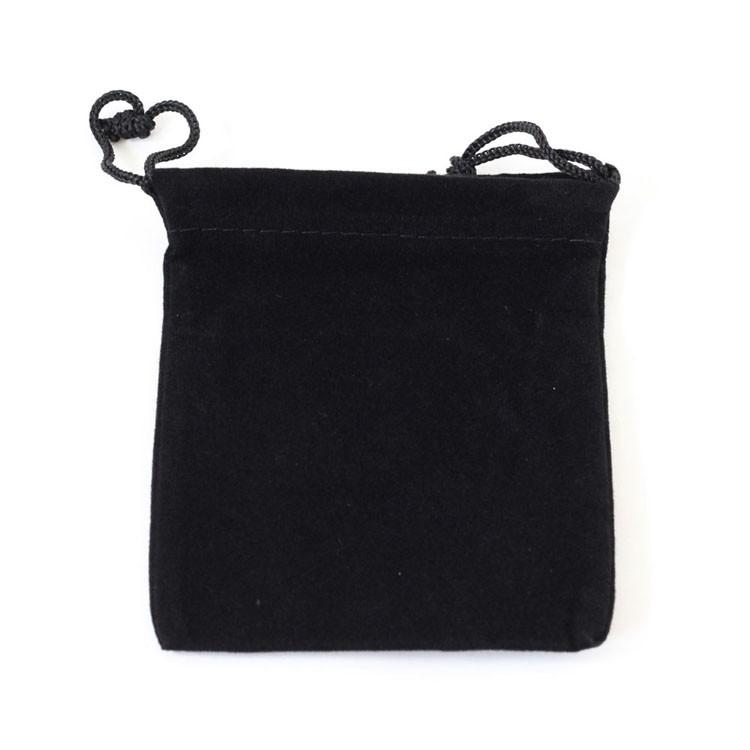 ジュエリーポーチ ケース 袋  ベロア 高級ベルベット風 ジュエリー保存 巾着袋 ブラック 黒 長方形12×10cm 50枚 |  | 01