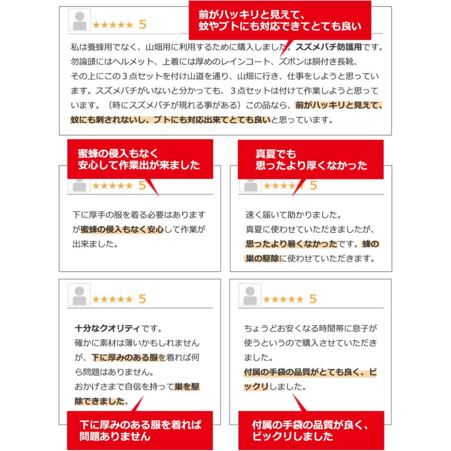 養蜂用 防護服 蜂 蜂防護服 上下服 フェイスネット 手袋 3点 セット / 蜂の巣 害虫 蜂 駆除 に【送料無料】 |  | 02