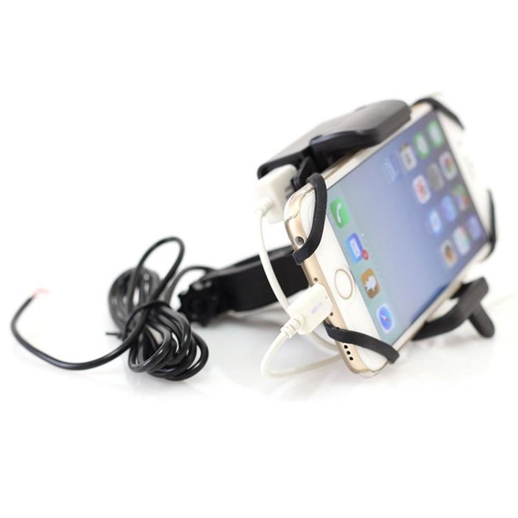 バイク用 USB 電源 2.4A(5V / 2.4A) ソケット付 急速充電 防水仕様 スマホ スマートフォン ホルダー バー マウント 多機種対応 落下防止用 ラバーグリップ 付属 |  | 04