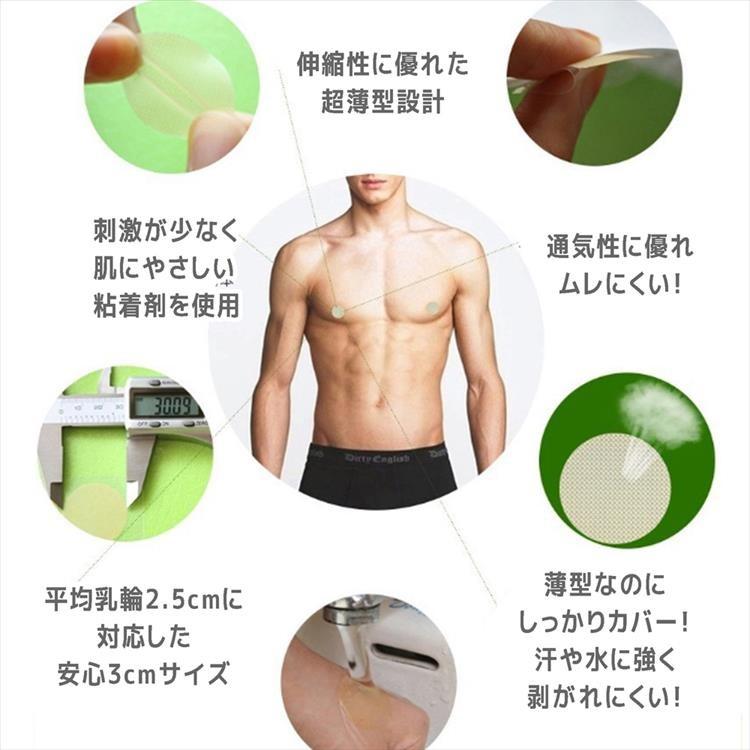 メンズ ニップレス 20セット(40枚) ニップルステッカー ニップルシール