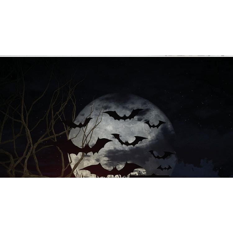 ハロウィン 飾り ウォールステッカー 3D立体ウォールステッカー 雑貨 コウモリ 3D効果 立体シール 学園祭 お化け屋敷 壁紙シール インテリア (６０枚セット) |  | 01