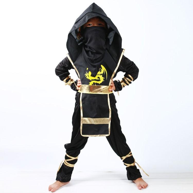 ハロウィン コスプレ 衣装 子供 男の子 仮装 キッズ 子供用 忍者 コスチューム 上下セット サイズ 110 120 130 140 |  | 01