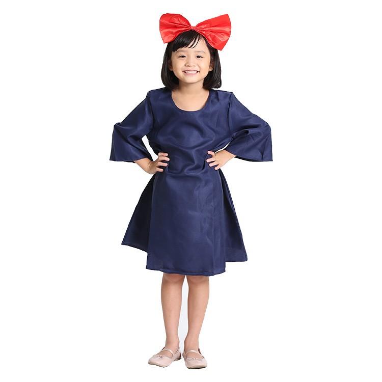 ハロウィン コスプレ 仮装 衣装 子供 レディース 魔女の宅配 コスチューム 魔女 グッズ  フリーサイズ ワンピース＋カチューシャセット |  | 08