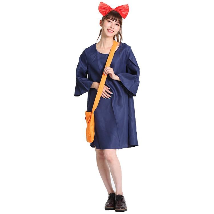 ハロウィン コスプレ 仮装 衣装 子供 レディース 魔女の宅配 コスチューム 魔女 グッズ ワンピース＋バッグ＋カチューシャ ３点セット |  | 05