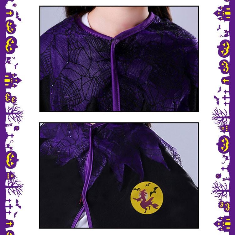 ハロウィン 仮装 子供 コスプレ 衣装 女の子 魔女 コスチューム ポンチョ マント  かわいい 女の子 イベント 変身 パーティー 誕生日 プレゼント |  | 04