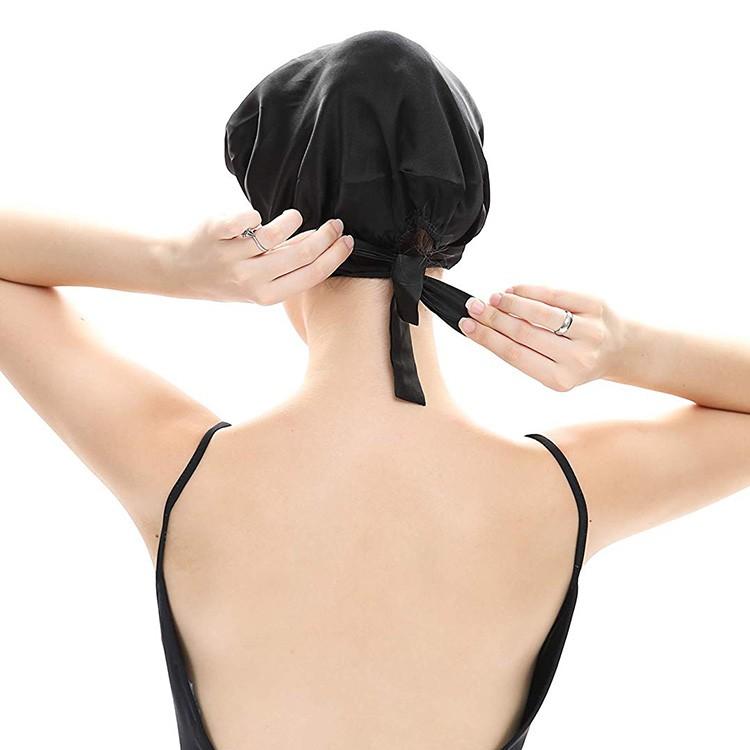 シルク ナイトキャップ ロングヘア 紐 シルク100% シルクキャップ 帽子 レディース 美髪 髪うるおい ヘアケア |  | 02