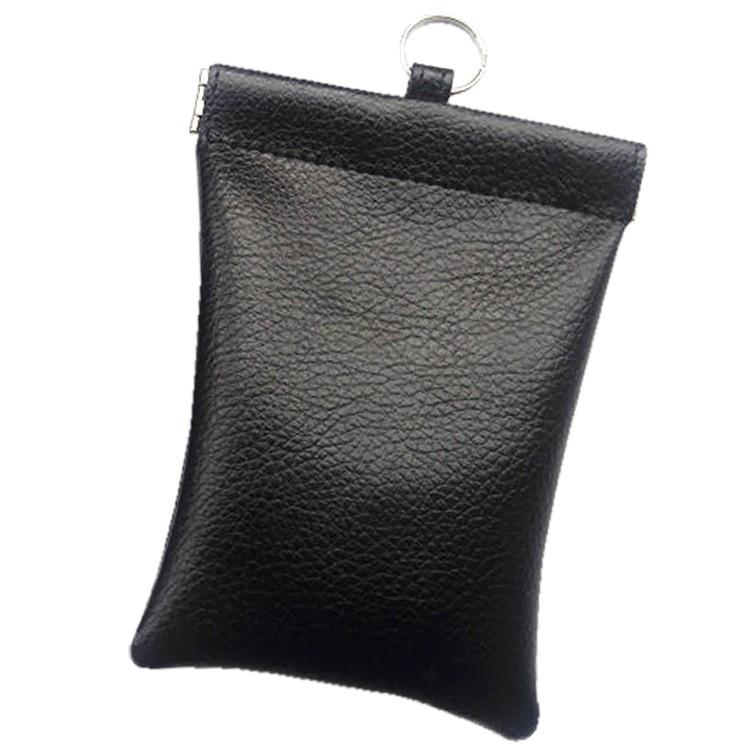 リレーアタック対策グッズ リレーアタック 対策 電波遮断ポーチ キーケース 電波 遮断 防止 車 盗難 ケース スマートキー レザー 本革 ブラック 2個セット |  | 07