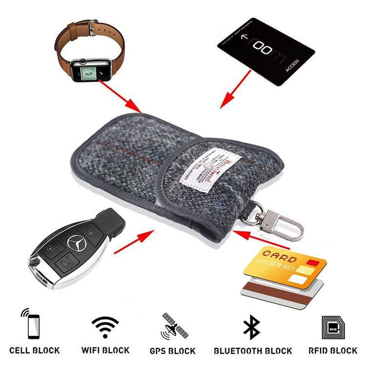 リレーアタック対策防止ケース ２個 高級ハリスツイード リレーアタック防止 リレーアタック対策 電波遮断ケース ポーチ キーケース 車 盗難 防止 スマートキー |  | 08