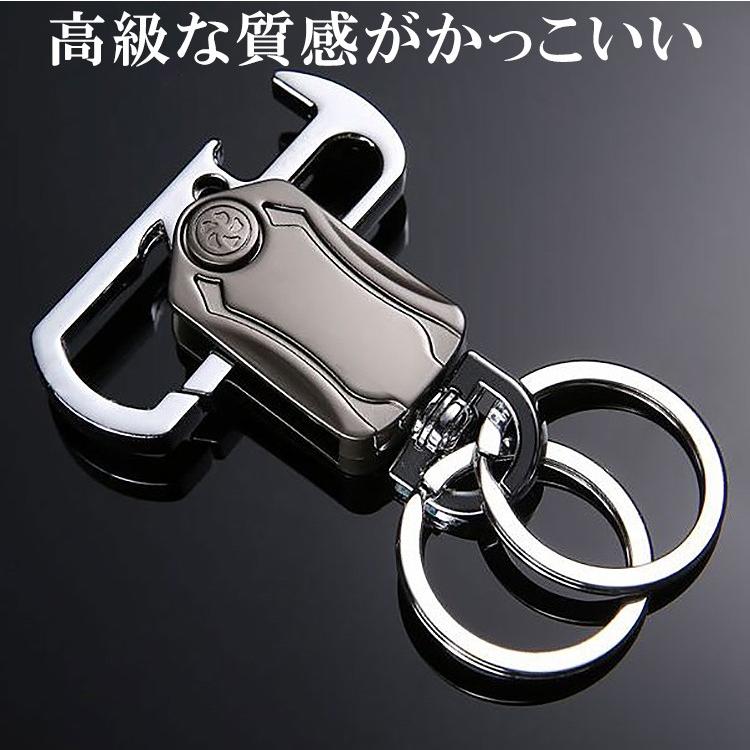 キーホルダー ダブルリング ハンドスピナー ボトルオープナー おしゃれ メンズ Wリング式 高機能 カラビナフック |  | 03