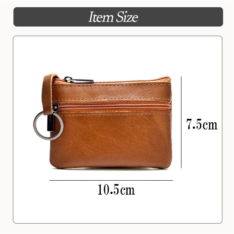 本革 コインケース 小銭入れ メンズ レディース ミニ財布 革 牛革 キーリング付き コンパクト ファスナー 小さい 薄い ストラップ |  | 18