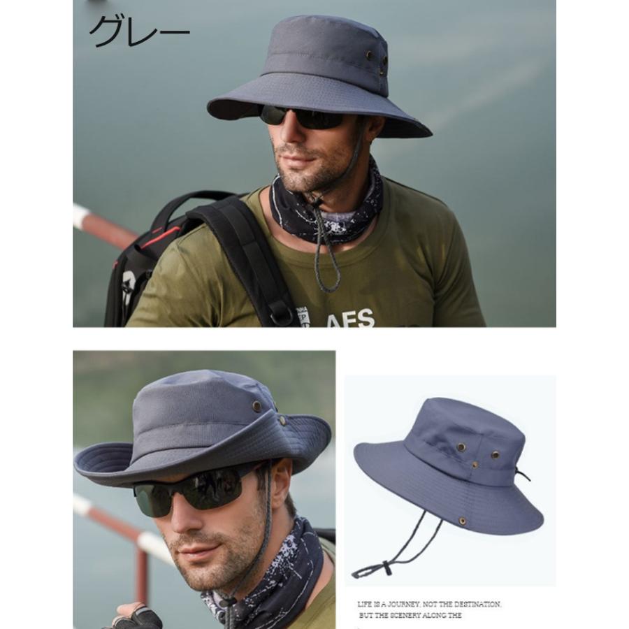 帽子 ハット メンズ UVカット 2WAY あごひも 熱中症対策グッズ  速乾 アウトドア 登山 釣り |  | 11