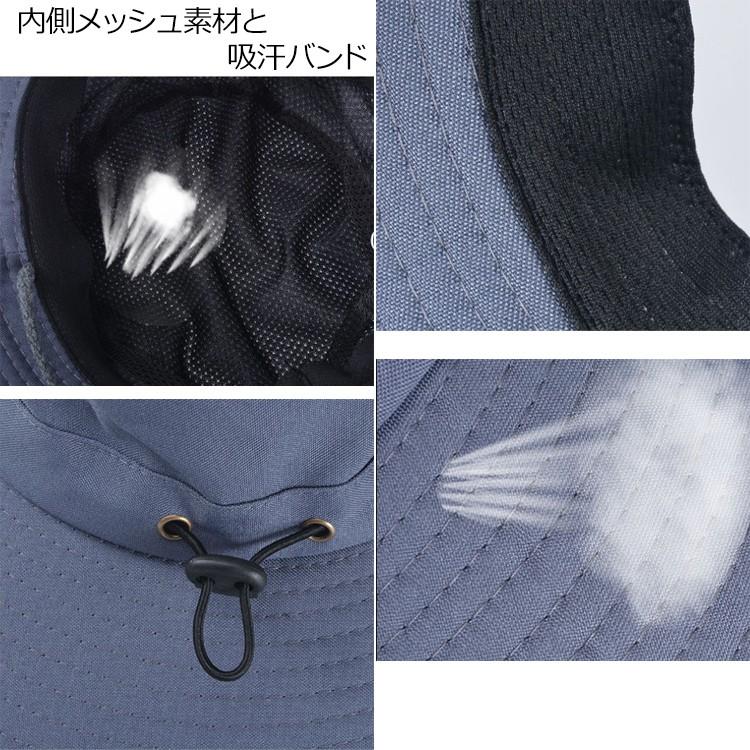 帽子 ハット メンズ UVカット 2WAY あごひも 熱中症対策グッズ  速乾 アウトドア 登山 釣り |  | 02