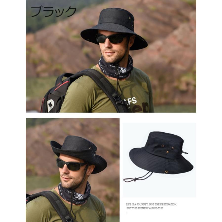 帽子 ハット メンズ UVカット 2WAY あごひも 熱中症対策グッズ  速乾 アウトドア 登山 釣り |  | 09