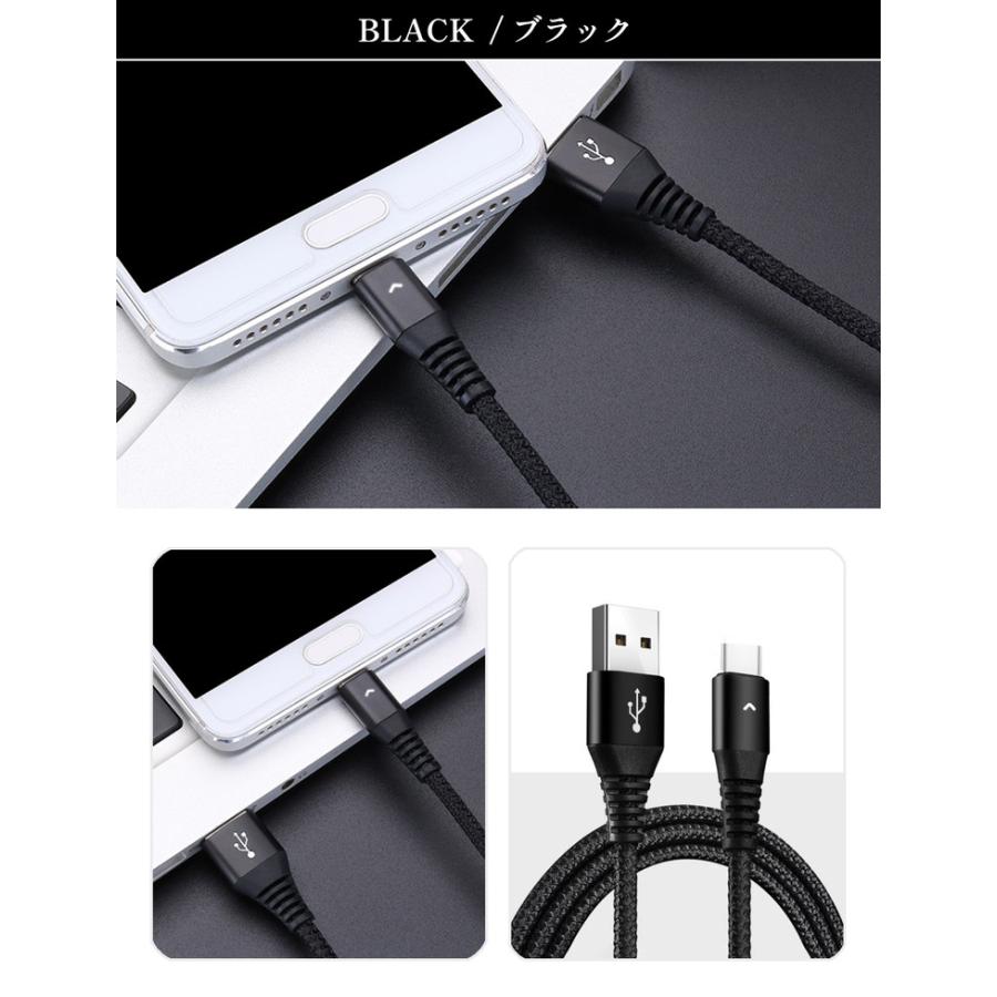 USB-C & USB-C ケーブル 3m　ブラック USB-Cケーブル／3m／USB 2.0／Type-C to Type-C／60W 3A PD