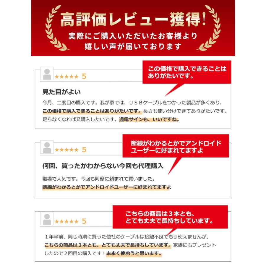 usb type-c ケーブル【3本セット】0.3m/1.2m/1.8m 2.4A タイプcケーブル 急速充電  usb 充電ケーブル type-c タイプc cタイプケーブル usb-c usbc |  | 01