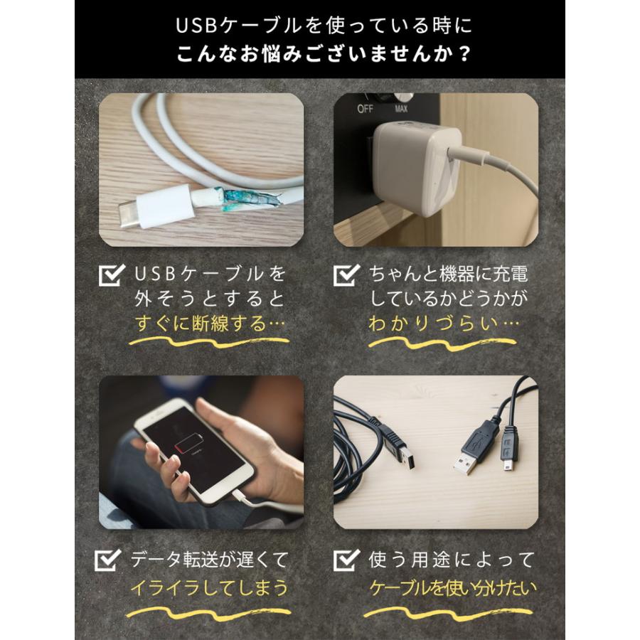 USB TypeCケーブル0.3m2本セットUSB C ケーブル usb type-c ケーブル【3本セット】0.3m/1.2m/1.8m 2.4A タイプc