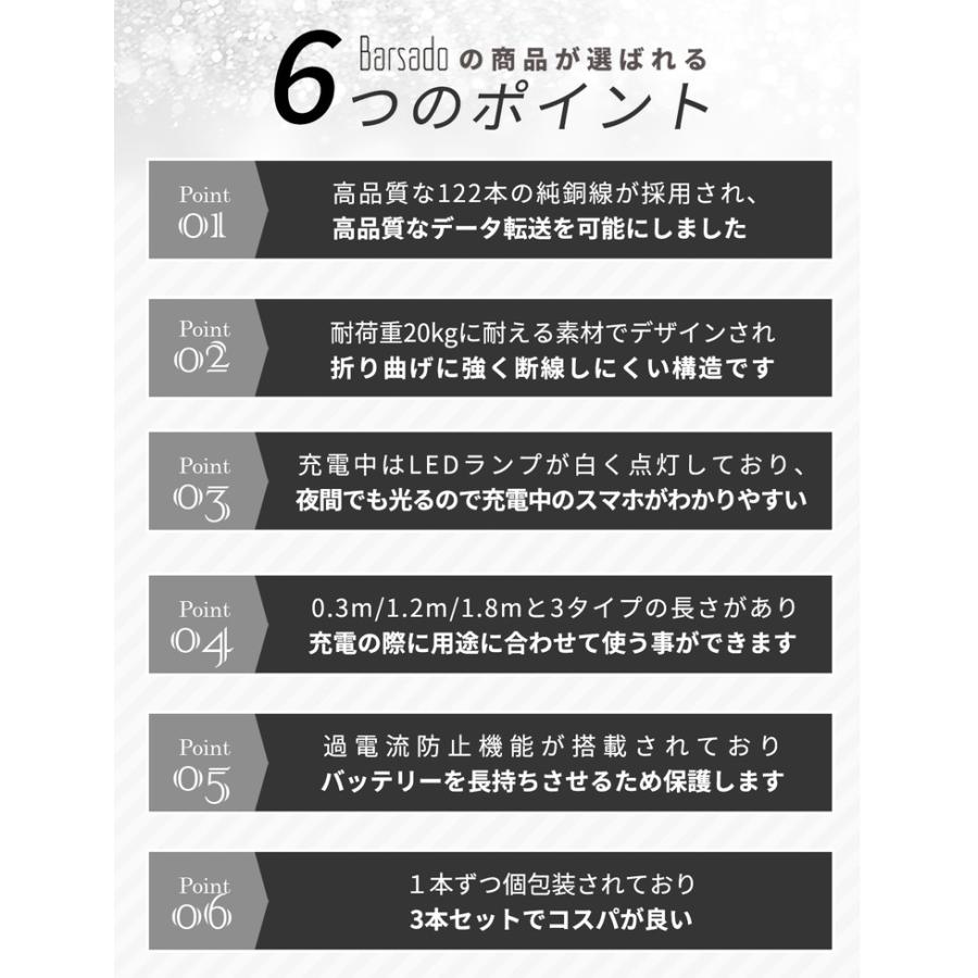 usb type-c ケーブル【3本セット】0.3m/1.2m/1.8m 2.4A タイプcケーブル 急速充電  usb 充電ケーブル type-c タイプc cタイプケーブル usb-c usbc |  | 07