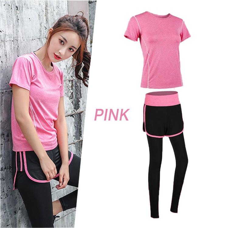 スポーツウエア レディース 上下 半袖 Tシャツ レギンスパンツ トレーニング 筋トレ ジョギング ヨガ ランニング 上下セット |  | 10