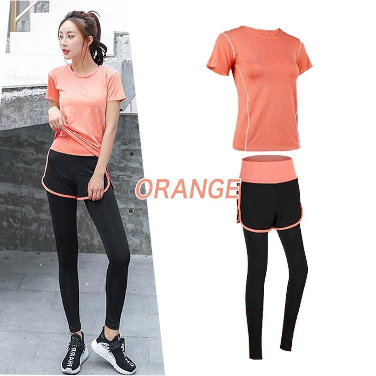 スポーツウエア レディース 上下 半袖 Tシャツ レギンスパンツ トレーニング 筋トレ ジョギング ヨガ ランニング 上下セット |  | 11