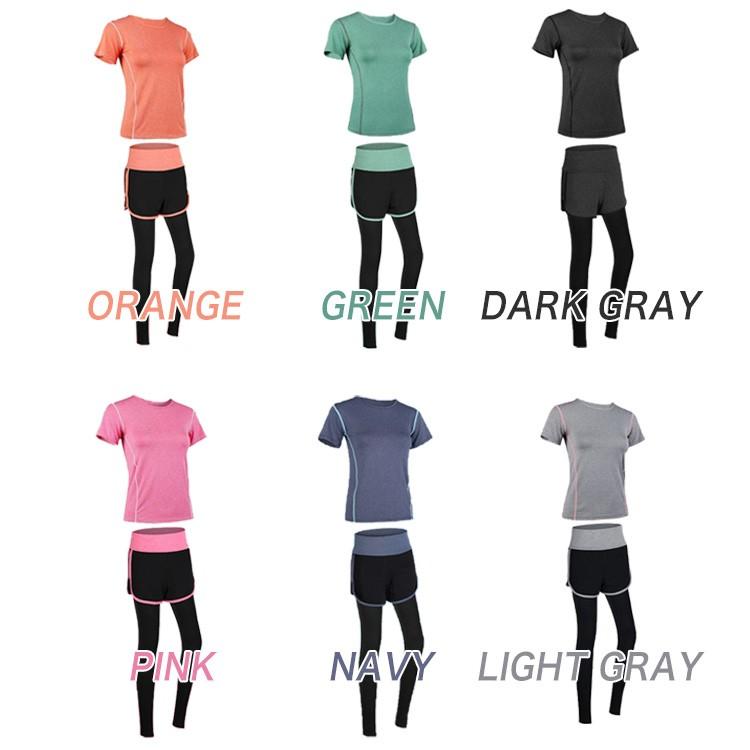 スポーツウエア レディース 上下 半袖 Tシャツ レギンスパンツ トレーニング 筋トレ ジョギング ヨガ ランニング 上下セット |  | 06