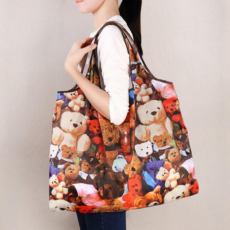 ＼選べる2枚セット／エコバッグ おしゃれ  折り畳み コンパクト エコバック ナイロン 大 折りたたみ 大きめ トートバッグ ねこ 買い物バッグ 大容量 エレガント |  | 11