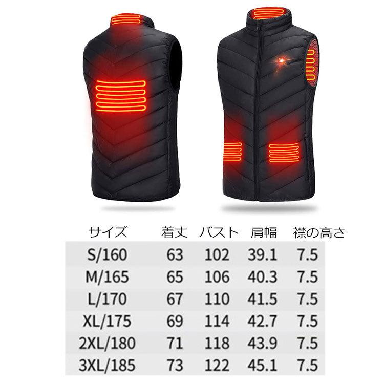 電熱ベスト ヒーターベスト 2020 ヒーター内蔵ベスト ヒーター４枚内蔵 メンズ レディース ヒートベスト USB給電 バッテリー給電 3段温度調整 防寒ベスト |  | 20