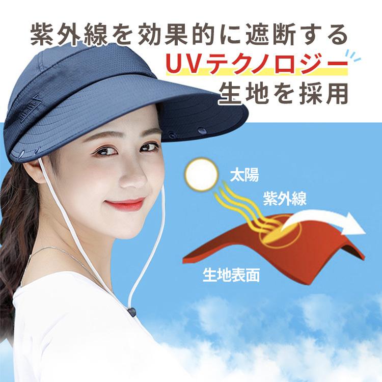帽子 レディース UV 日よけ つば広 ハット UVカット 360度 紫外線対策 UVカット 紫外線防止 農作業 屋外 ガーデニング 外仕事 マスク 首 つば広 |  | 02