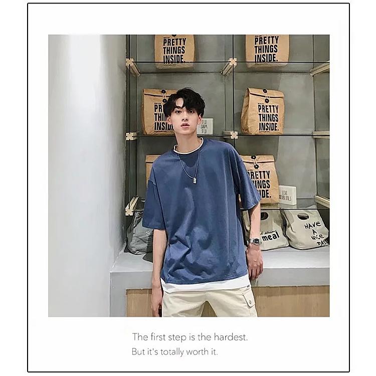 Tシャツ メンズ レイヤード 半袖 スタイル 無地 シンプル ゆったり 男女兼用 ファッション メンズファッション 半袖 おしゃれ 春 夏 トップス |  | 12