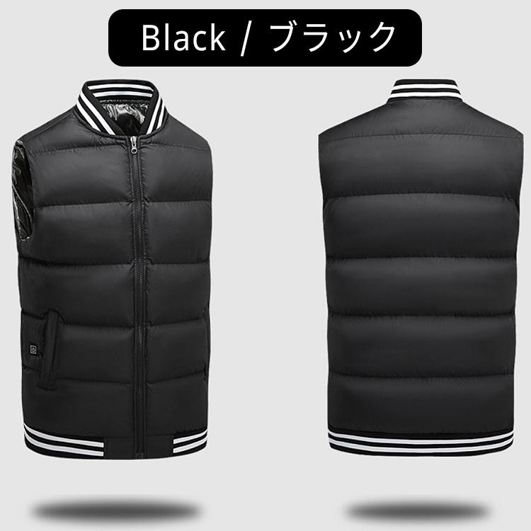 【在庫処分市】 ヒーターベスト 電熱ベスト 2021 ヒーター内蔵ベスト ライン 男女兼用 メンズ レディース ヒートベスト USB給電 バッテリー給電 |  | 14