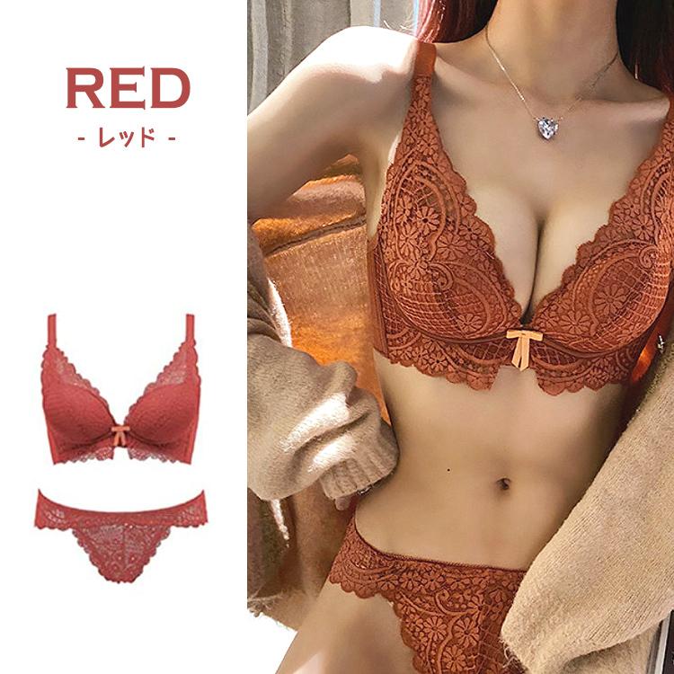 ブラジャー ショーツ セット ノンワイヤー 脇高 補正ブラ ナイトブラ 谷間 盛れる ノンワイヤーブラ シンプル レースブラ レース デザイン ブラ ストレッチ |  | 13