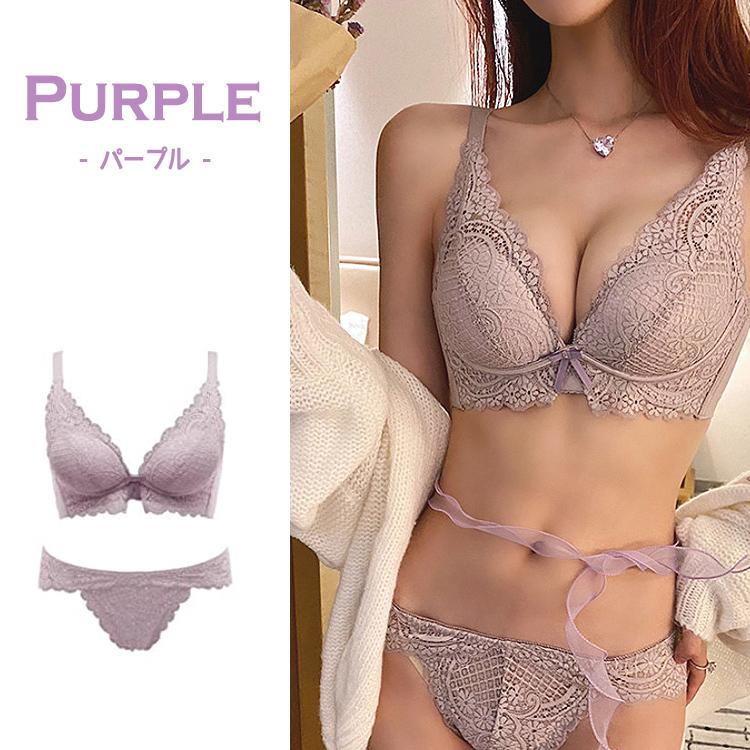 ブラジャー ショーツ セット ノンワイヤー 脇高 補正ブラ ナイトブラ 谷間 盛れる ノンワイヤーブラ シンプル レースブラ レース デザイン ブラ ストレッチ |  | 15