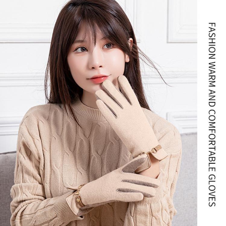 【在庫処分市】 手袋 レディース スマホ対応 暖かい かわいい ウール 防寒 グローブ 裏起毛 フリース 防寒 防風 撥水 保温 手袋 おしゃれ |  | 15