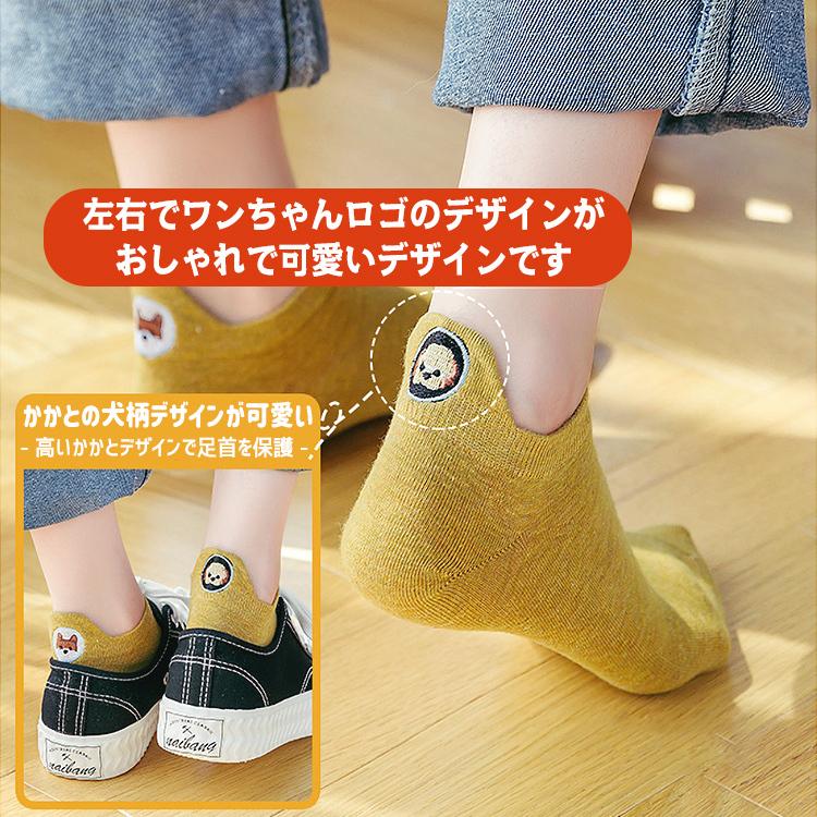 靴下 レディース 夏用 くるぶし ソックス 10足セット 春 夏 春夏 犬柄 犬 スニーカーソックス ショートソックス 可愛い 女性 秋 冬 おしゃれ 10代 20代 30代 |  | 01