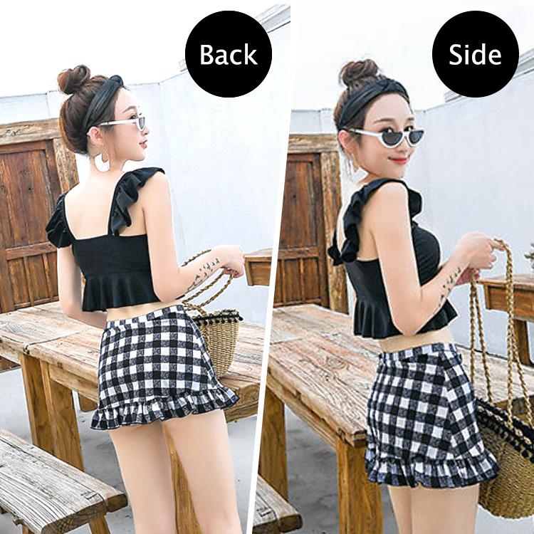 水着 レディース 体型カバー タンキニ ビキニ フィットネス ギンガムチェック チェック 可愛い 女の子 女性 大人 体型 おしゃれ フリル |  | 10