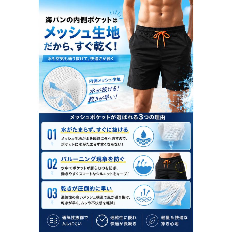 水着 メンズ 海パン サーフパンツ 大きいサイズ 海水パンツ インナー付き おしゃれ サーフショーツ ハーフパンツ ボートショーツ ショートパンツ 短パン |  | 08