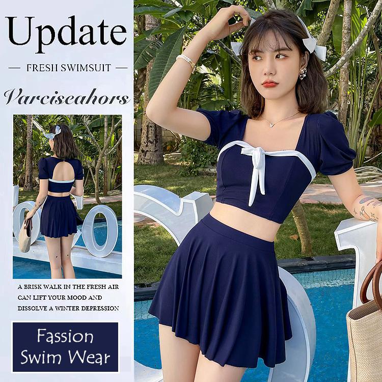 水着 レディース 体型カバー タンキニ ビキニ フィットネス リボン 可愛い 女の子 女性 大人 体型 おしゃれ フリル フレアスカート シンプル |  | 01