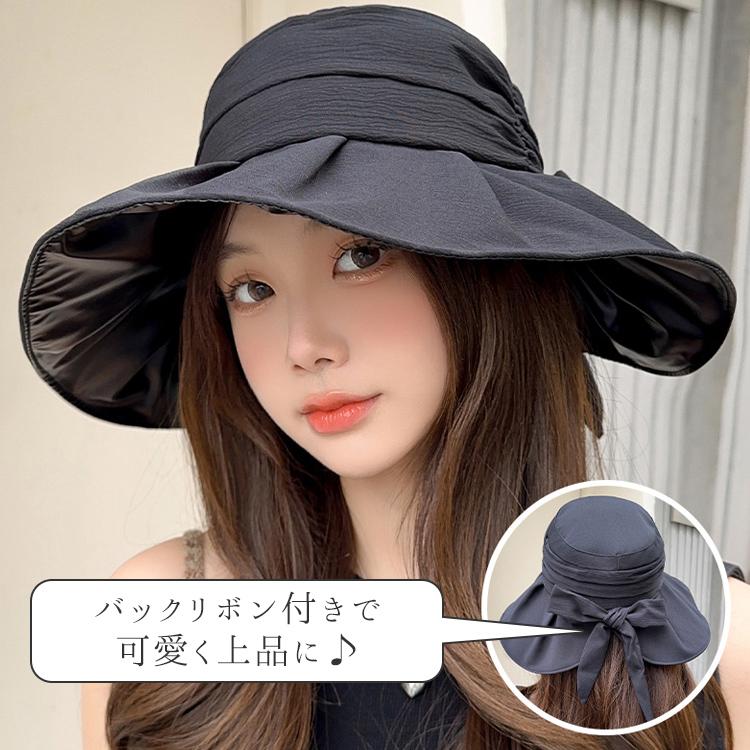 【在庫処分市】 帽子 レディース UV つば広 ハット 日よけ 春 夏 UVカット 日焼け防止 日除け シンプル おしゃれ 可愛い 紫外線  紫外線対策 |  | 02