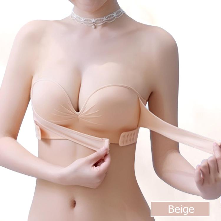 ストラップレスブラ クロス止め 落ちない ずれない 肩紐なし チューブトップ ブラジャー 盛れる 肩紐なしブラ ノンワイヤー ストラップレス ブラ |  | 16