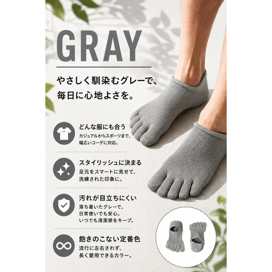 5本指ソックス 5本指靴下 靴下 メンズ 夏用 メッシュ 5足セット くるぶし 5本指 五本指靴下 脱げない スニーカーソックス 五本指 5本指 男性 浅履きフットカバー |  | 11