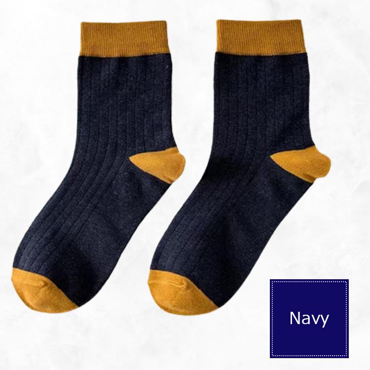 靴下 メンズ おしゃれ 5足セット メンズ靴下 23〜27cm メンズソックス バイカラー ツートン シンプル クルー丈ソックス くつした くつ下 |  | 10