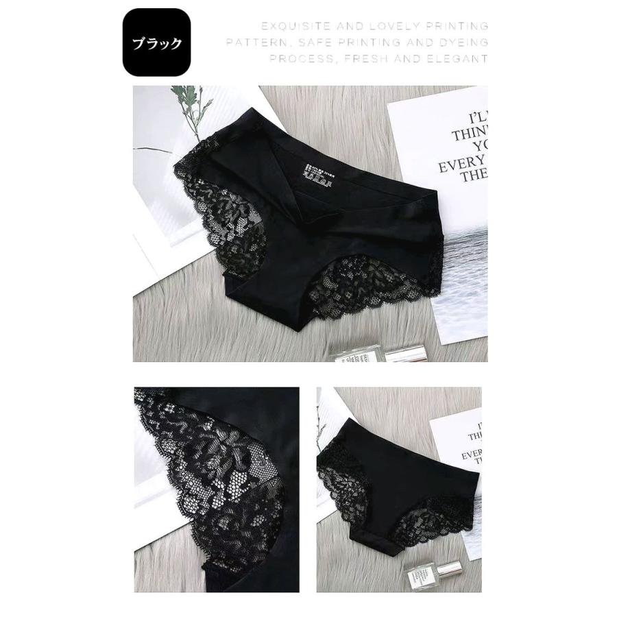 ショーツ レースレディース 6枚セット レディース 下着 綿100% シームレスショーツ  レースショーツ ブラック ベージュ ネイビー パープル ブラウン ピンク |  | 14