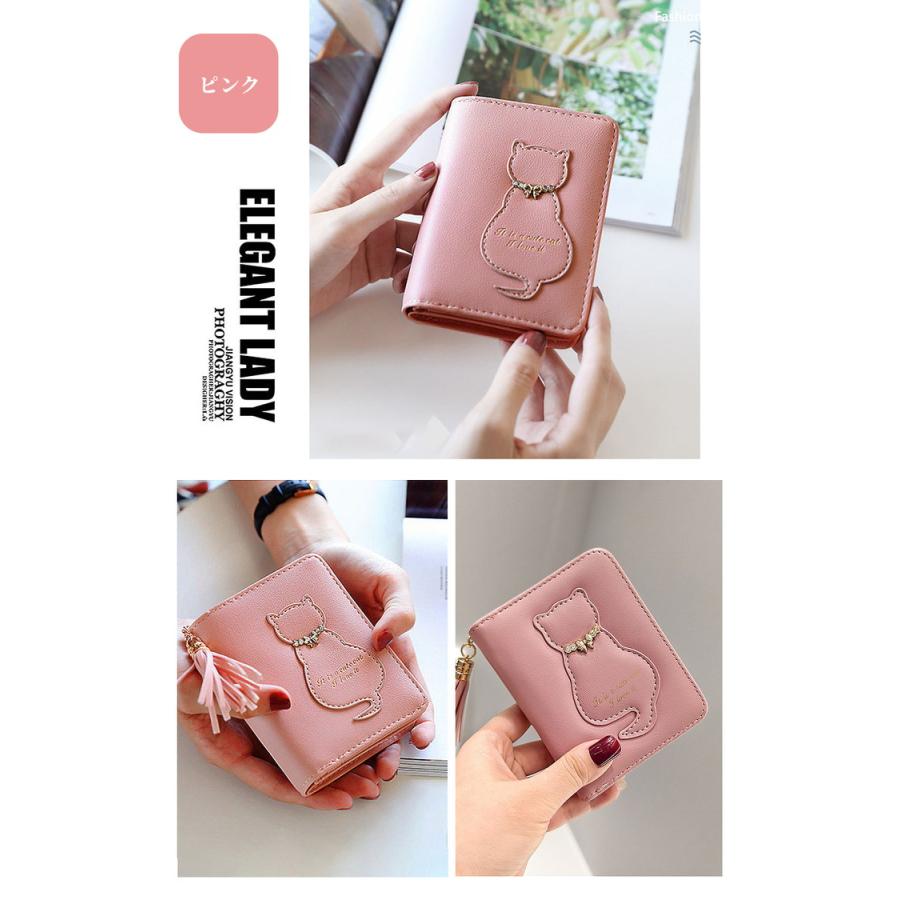 猫 財布 レディース 二つ折 ミニ財布 二つ折り 二つ折り財布 コンパクト 女の子 小学生 キッズ 中学生 高校生 女子高生 子供財布 折りたたみ財布 コンパクト財布 |  | 10