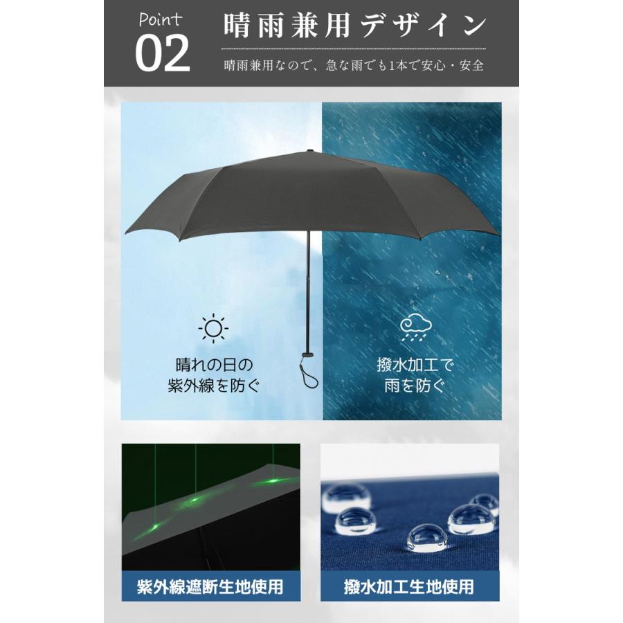 日傘 メンズ 軽量 折りたたみ 完全遮光 晴雨兼用 147gの衝撃!スマホより軽い、新時代のメンズ日傘 折りたたみ傘 レディース 傘 UVカット コンパクト UV |  | 10