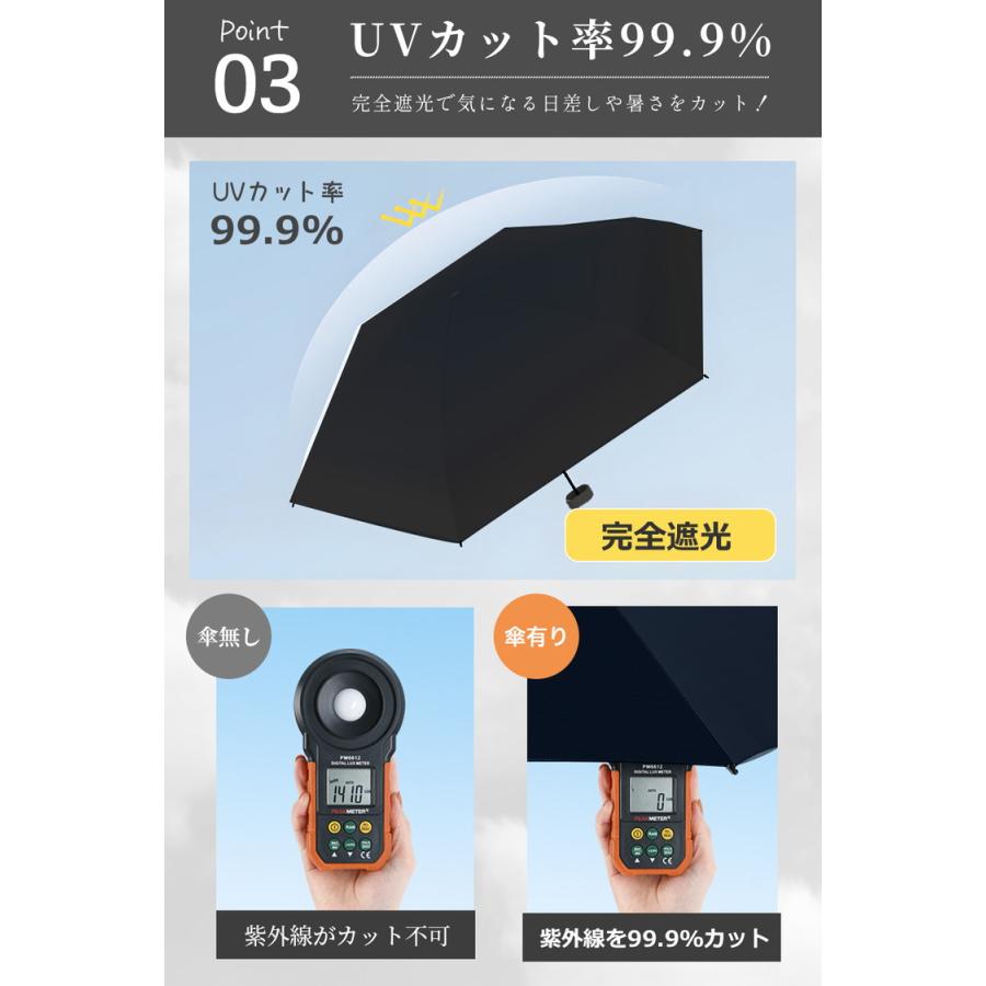 日傘 メンズ 軽量 折りたたみ 完全遮光 晴雨兼用 147gの衝撃!スマホより軽い、新時代のメンズ日傘 折りたたみ傘 レディース 傘 UVカット コンパクト UV |  | 12