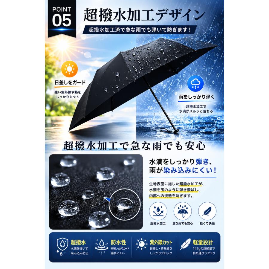 日傘 メンズ 軽量 ＼3点目99％オフ★2点目半額クーポン／ 折りたたみ 完全遮光 晴雨兼用 メンズ日傘 折りたたみ傘 レディース 傘 UVカット コンパクト UV |  | 14