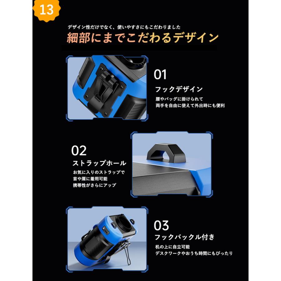 腰掛け扇風機 強力 腰掛けファン 【2025最新モデル上位版 8000mA】 卓上扇風機 扇風機 小型 腰当て 首かけ ハンディファン 冷却 |  | 15