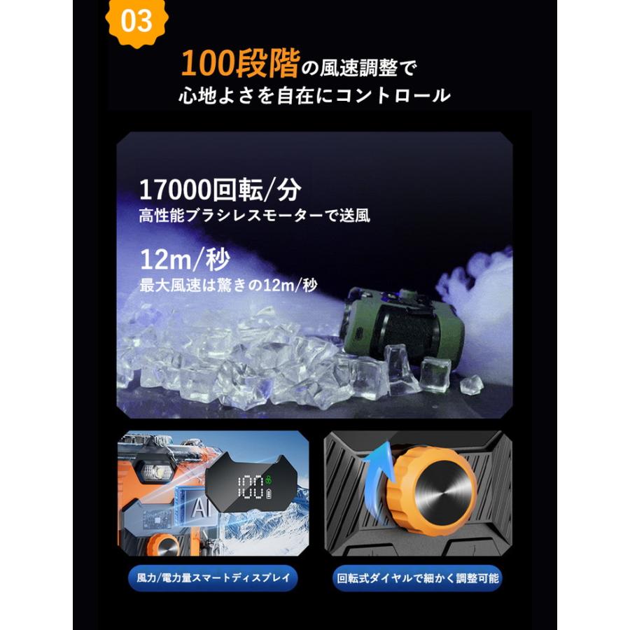 腰掛け扇風機 強力 腰掛けファン 【2025最新モデル上位版 8000mA】 卓上扇風機 扇風機 小型 腰当て 首かけ ハンディファン 冷却 |  | 05